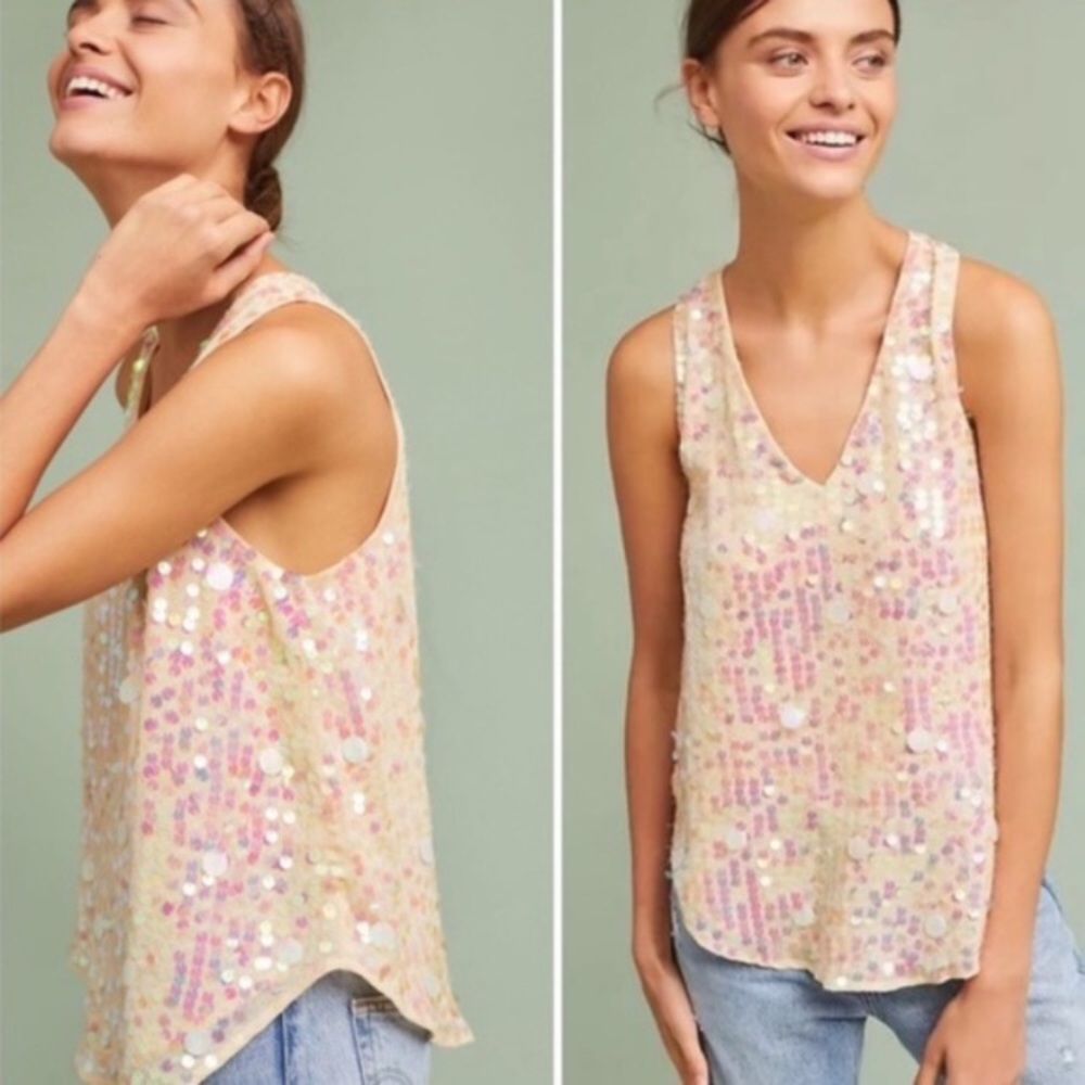 Anthropologie Sequin Tann